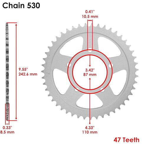 Caltric Drive Chain and Sprockets Kit Compatible with Suzuki GSX600F Katana 600F 1998 1999 2000-2006 in Kuwait