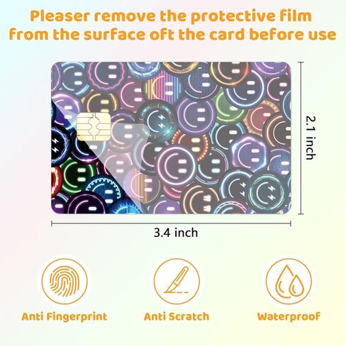 36PCS Smiling Credit Card Skin Stickers, Debit Card Skin Stickers Removable PVC Waterproof, No Duplicates, Personalized Transportation Bus Card Skin in Saudi Arabia