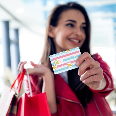 36PCS Smiling Credit Card Skin Stickers, Debit Card Skin Stickers Removable PVC Waterproof, No Duplicates, Personalized Transportation Bus Card Skin in Saudi Arabia