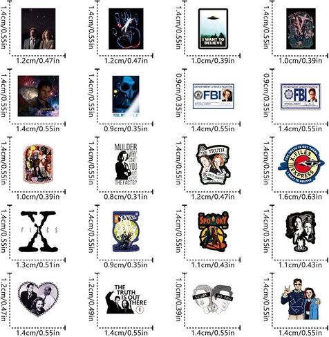50pcs Classic Sci-fi TV Stickers Pack, Aesthetic Vinyl Waterproof Sticker Decal for Water Bottle,Laptop,Phone,Skateboard,Scrapbooking for Party Supply Decor in Saudi Arabia