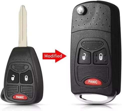 New Replacement 3 Button Modified Car Key Case for Chrysler Jeep Compass Wrangler Patriot Fob Flip Folding Key Shell in Saudi Arabia