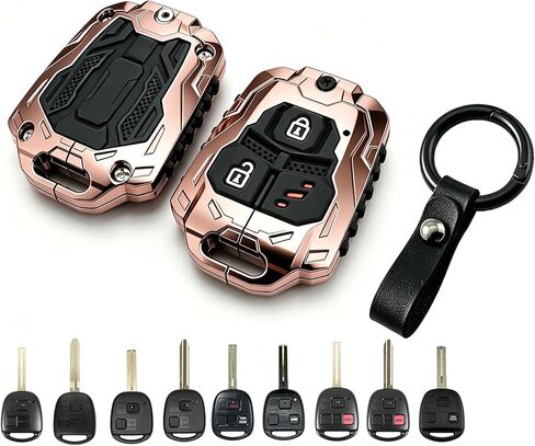 غطاء غطاء مفتاح فوب بديل يناسب لكزس ES300 ES330 GS300 GS400 GS430 GX470 IS300 is330 LS400 LS430 LX470 RX300 RX330 RX350 RX400h RX450h2 SC430 Key Fob (وردي) in Kuwait