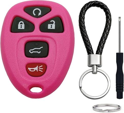 حافظة مفاتيح بديلة لسيارة Chevy Suburban Tahoe Traverse / GMC Acadia Yukon / Cadillac Escalade SRX/ Buick Enclave / Saturn Outlook 5 أزرار مفتاح بعيد للدخول بدون مفتاح (أسود) in Kuwait
