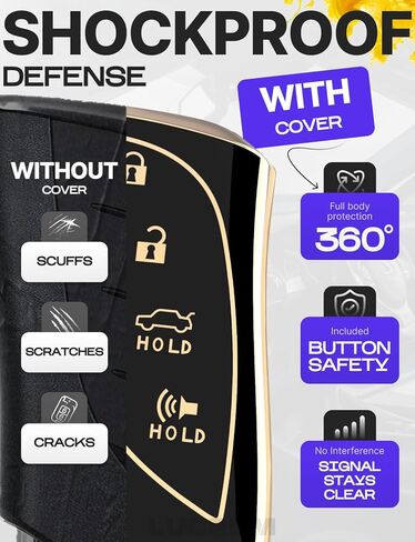 Lucrum متوافق مع غطاء وسلسلة مفاتيح Lexus Key Fob، و4 أزرار لـ ES GX LC LS LX NX RX TX UX (2020-2025) in Kuwait