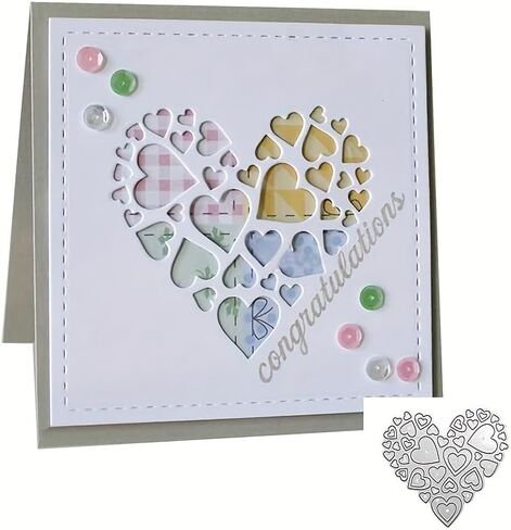 Love Heart, Metal, Cutting Dies Stencil, Embossing Blade, Eid Al-Adha Mubarak in Kuwait