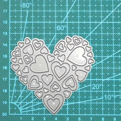 Love Heart, Metal, Cutting Dies Stencil, Embossing Blade, Eid Al-Adha Mubarak in Kuwait