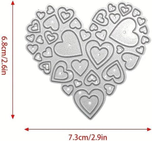 Love Heart, Metal, Cutting Dies Stencil, Embossing Blade, Eid Al-Adha Mubarak in Kuwait
