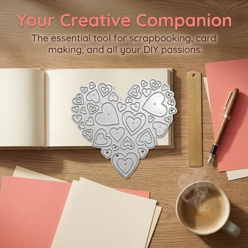Love Heart, Metal, Cutting Dies Stencil, Embossing Blade, Eid Al-Adha Mubarak in Kuwait