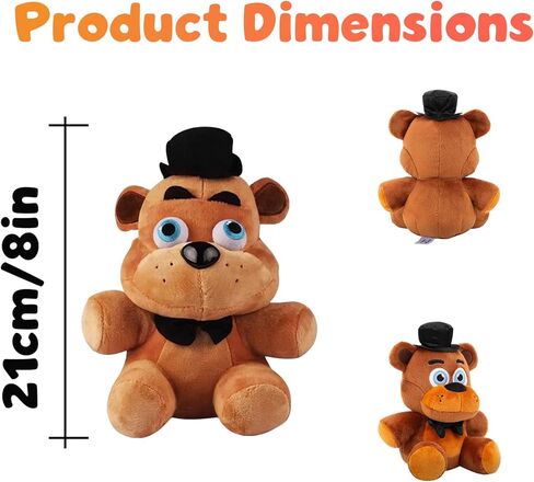 Horror Animatronic Plush Toy Set, 4PCS Scary Game Character Stuffed Animals, Soft Cartoon Fox Bear Bunny Chicken Dolls, 8 Inch Collectible Plushies Figures for Fans & Room Decor in Saudi Arabia