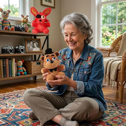 Horror Animatronic Plush Toy Set, 4PCS Scary Game Character Stuffed Animals, Soft Cartoon Fox Bear Bunny Chicken Dolls, 8 Inch Collectible Plushies Figures for Fans & Room Decor in Saudi Arabia