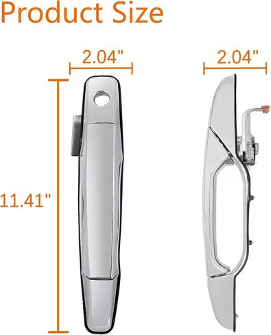 22738721 Exterior Chrome Door Handle Front Left Driver Side Fit for 2007-2013 GMC Sierra Yukon XL Denali, Chevy Tahoe Avalanche Silverado Suburban, Cadillac Escalade ESV. Replaces# 20828258, 22738721 in Saudi Arabia