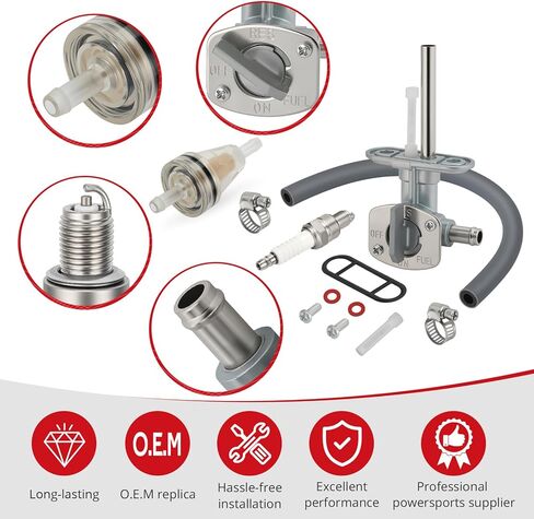 JAVIK طقم مرشح الهواء مع صمام الوقود بيتكوك اعة لياماها TTR125 TTR-125 2000-2024 O.E.M #5HP-14450-00-00 in Kuwait