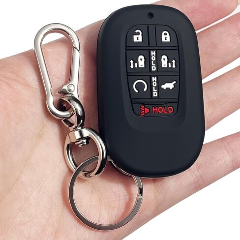 2 Pcs Silicone Key Fob Cover, Compatible with Honda Odyssey 2025 2026, 7 Button, Soft Car Key Protector with Zinc Alloy Keychain in Saudi Arabia