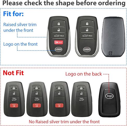 Heavy Metal Key Fob Cover, Compatible with Toyota Tundra 2022 2023 2024 2025, Fit for Corolla Cross Venza Sequoia etc, Zinc Alloy Fob Case with Carbon Fiber Pattern (1 Pcs) in Saudi Arabia