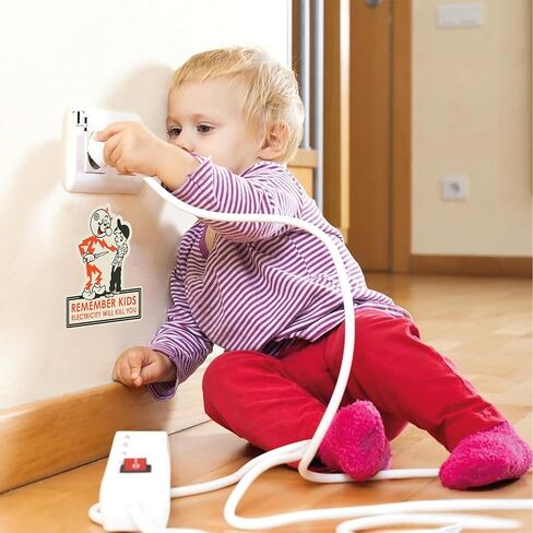 Thats It! Remember Kids Electricity Will Kill You Sticker | Removable Decal Car Bumper | Indoor Outdoor Window Sticker | Vinyl Decal for Electric Meter & Water Dispenser | Waterproof Sticker | TI–403 in Saudi Arabia