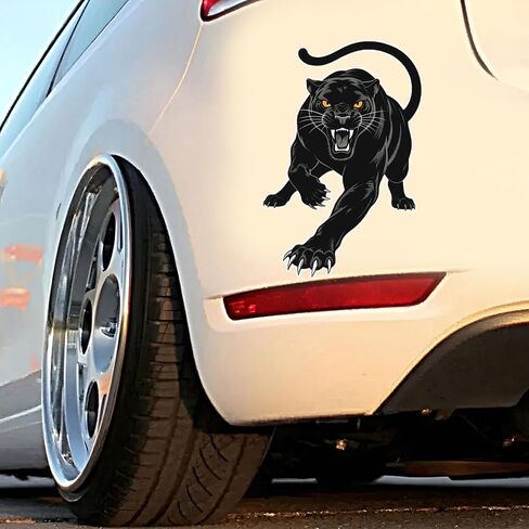 2 Pack Dark Panther Vinyl Decal - Sleek Gloss Black Car Sticker for Window, Motorcycle, Helmet - Waterproof Removable for Laptop & Truck Z-109 in Saudi Arabia