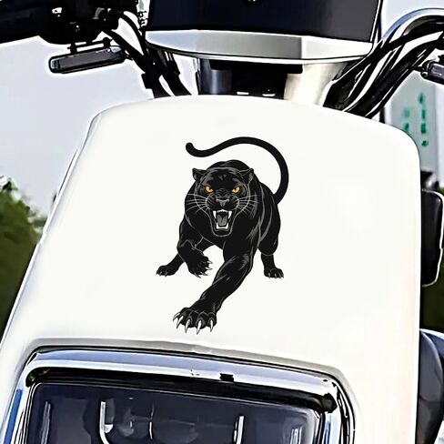 2 Pack Dark Panther Vinyl Decal - Sleek Gloss Black Car Sticker for Window, Motorcycle, Helmet - Waterproof Removable for Laptop & Truck Z-109 in Saudi Arabia