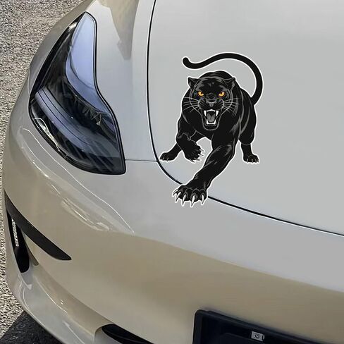 2 Pack Dark Panther Vinyl Decal - Sleek Gloss Black Car Sticker for Window, Motorcycle, Helmet - Waterproof Removable for Laptop & Truck Z-109 in Saudi Arabia