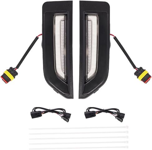 LED Fender Side Marker Turn Signal Lights for Ford Bronco Sport 2021-2024 Base Badlands Outer Banks, Amber Sequential Flash, Plug & Play, 2PCS (for 6-pin Only, NOT Fit Full Size Bronco) in Saudi Arabia