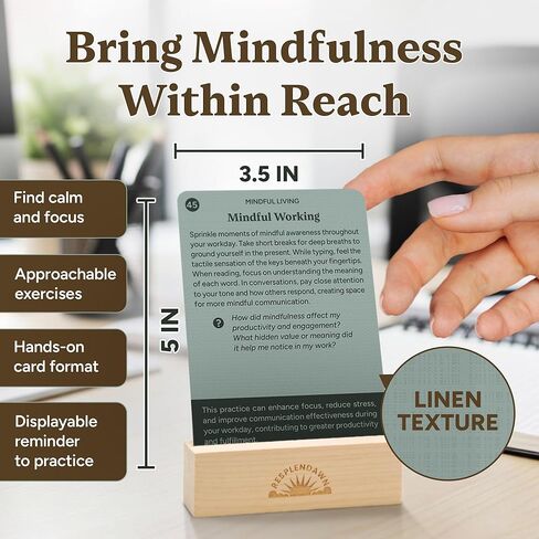 52 Mindfulness Cards – Simple Practices for Stress & Anxiety Relief, Emotional Regulation, and Mindful Living – Daily Self Care Exercises & Inspirational Affirmations for Calm, Relaxation, & Grounding in Saudi Arabia