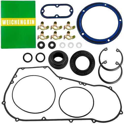 Primary Cover Gasket Kit Clutch Seal Compatible with Dyna & Softail All Models 1994-2006, Low Rider Super Wide Glide Fat Boy Standard Custom Springer Night Train Bad Boy Deuce Deluxe #60539-94-K in Kuwait