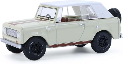 1967 International Scout 800 Sportop كريمي مع خطوط بنية وقمة بيضاء لجميع التضاريس سلسلة 17 1/64 Diecast Model Car من Greenlight 35310B in Kuwait