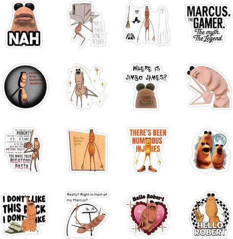122Pcs Marcus The Worm Stickers Funny Marcus The Worm Decal Merch Scrapbook Sticker Waterproof Vinyl for Laptop, Water Bottle, Skateboard, Scrapbooking, Party Favors in Saudi Arabia