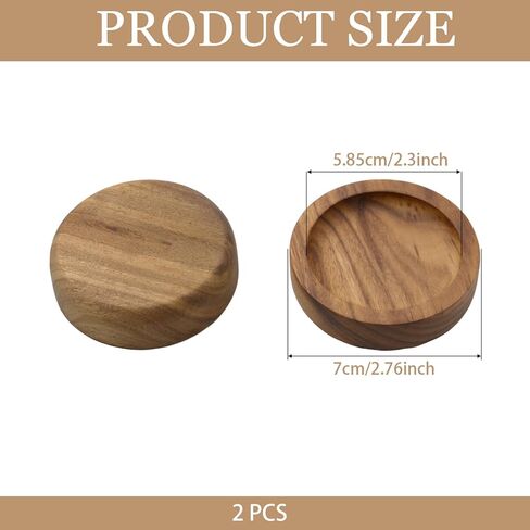 2 Pcs Square Wood Ring Tray Wood Jewelry Dish Plate Jewelry Holder Tray for Ring Holder Storage Organizer 3.94 Inch in Saudi Arabia