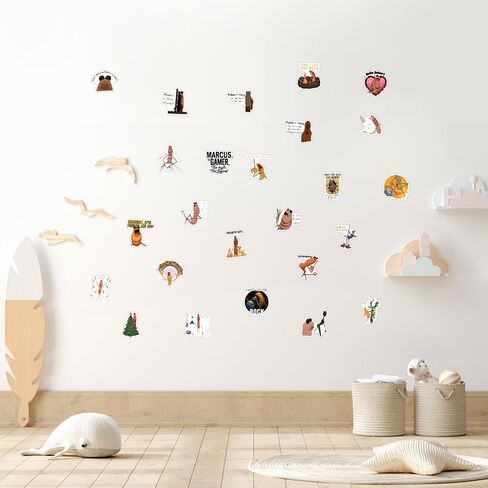 122Pcs Marcus The Worm Stickers Funny Marcus The Worm Decal Merch Scrapbook Sticker Waterproof Vinyl for Laptop, Water Bottle, Skateboard, Scrapbooking, Party Favors in Saudi Arabia