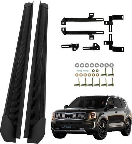 500 LBS Load Running Boards Fit for 2019-2025 Kia Telluride LX EX S SX SX-P X-Pro X-Line, Heavy Duty Black Side Steps Nerf Bars, No Drilling with Mounting Brackets (2PCS) in Saudi Arabia