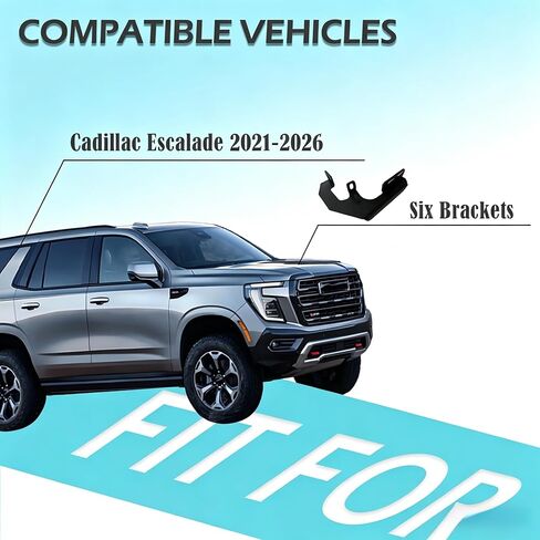 2PCS Running Boards fits for Cadillac Escalade 2021-2026 Side Steps Nerf Bars Rail Accessories Pedal Protector Aluminum with Brackets in Kuwait