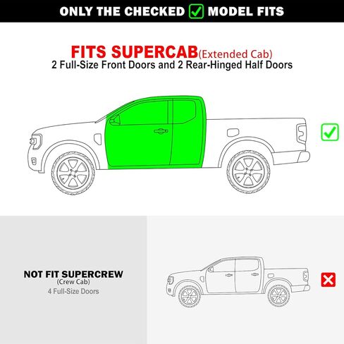 Tuxtreme Stainless Steel Pocket Steps Running Boards Side Steps Compatible with Ford Ranger 2019-2023 Super Cab (with 2 Full Size Doors and 2 Suicide Doors) Nerf Bars Side Bars in Saudi Arabia