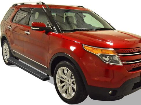 لوحات تشغيل APS (قضبان خطوات جانبية) متوافقة مع Ford Explorer 2011-2019 Sport Utility 4 أبواب (الفولاذ المقاوم للصدأ مطلي بمسحوق أسود 5 بوصات) in Kuwait