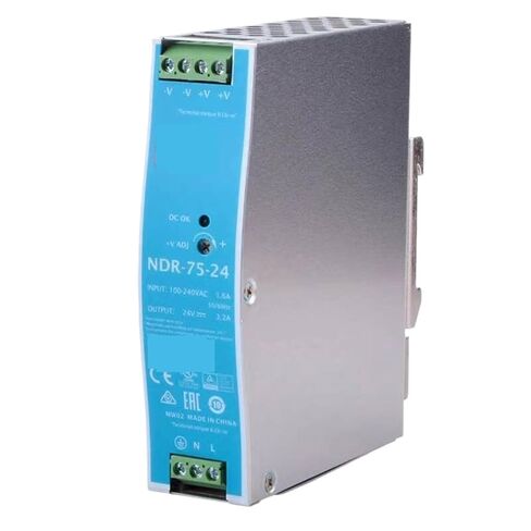 1pcs NDR-75-24 24V 3.2A 75W Single Output Industrial DIN Rail Switching Power Supply AC-DC in Saudi Arabia