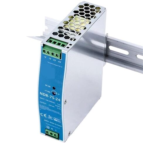 1pcs NDR-75-24 24V 3.2A 75W Single Output Industrial DIN Rail Switching Power Supply AC-DC in Saudi Arabia
