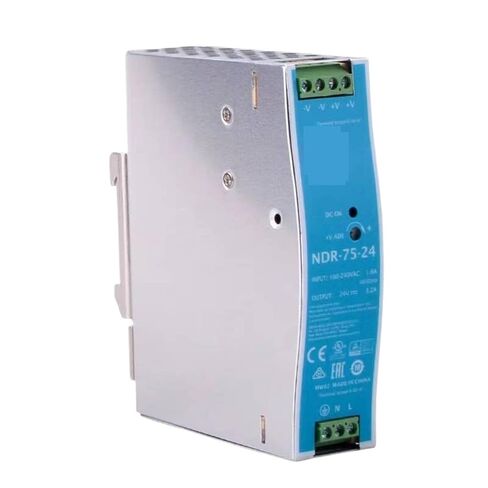 1pcs NDR-75-24 24V 3.2A 75W Single Output Industrial DIN Rail Switching Power Supply AC-DC in Saudi Arabia