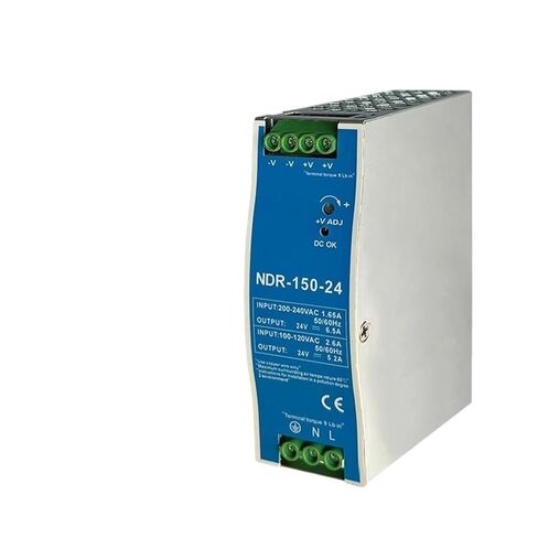 1pcs 2.5A 12V 5.2A 24V NDR150W Industrial DIN Rail Mounted AC to DC Single Output Switching Power Supply(NDR-150W-12V 2.5A) in Saudi Arabia