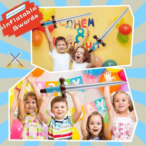30 Pack 24 Inch Inflatable Sword Toys Inflatable Weapons Blow Up Pirate Sword for Halloween Cosplay Birthday Swimming Pool Party Decor in Saudi Arabia