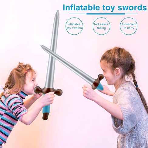 30 Pack 24 Inch Inflatable Sword Toys Inflatable Weapons Blow Up Pirate Sword for Halloween Cosplay Birthday Swimming Pool Party Decor in Saudi Arabia