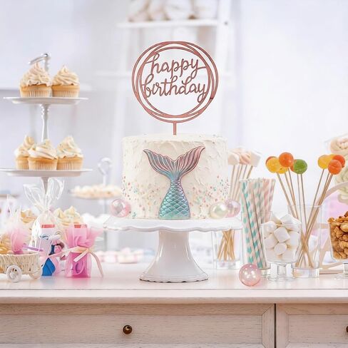 61PCS Bubble Balls Cake Toppers Mini Balloon Pearl Balls Happy Birthday Cupcake Cake Insert Topper for Birthday Party Wedding Decoration in Saudi Arabia