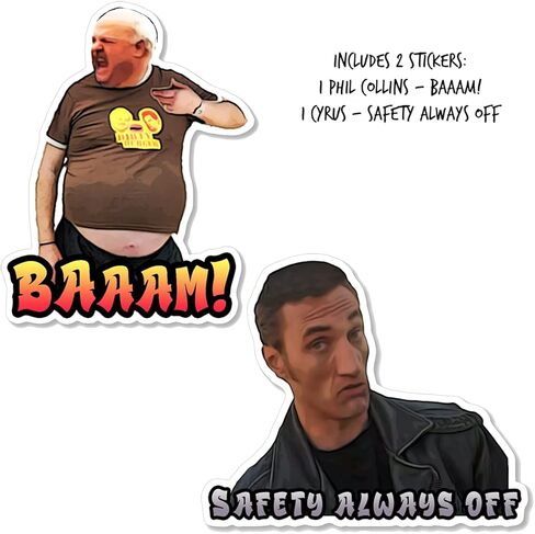 Bubbles Sticker Pack (2 Pack) - Dirty Burger & Collins & Cyrus Stickers, Official Trailer Park Boys Merch in Saudi Arabia