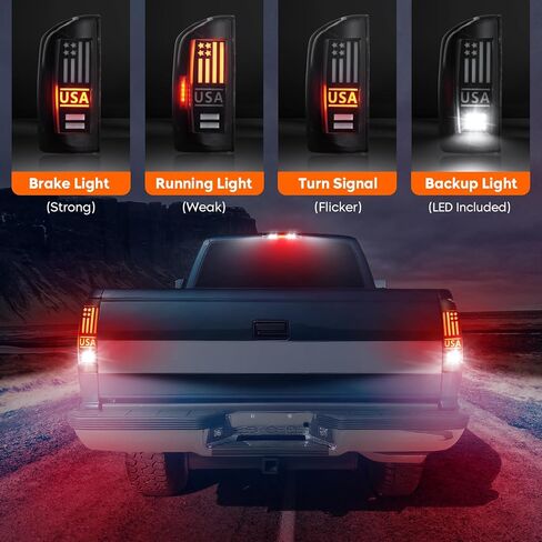مصباح خلفي LED من Tresound + مصباح شحن الفرامل الثالث لـ Dodge RAM 1500 2007-2008، لـ RAM 2500 3500 2007-2009، مجموعة الضوء الخلفي للتركيب العالي، 55277302AC، 55277303AC in Kuwait