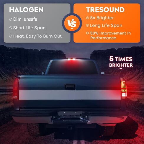 مصباح خلفي LED من Tresound + مصباح شحن الفرامل الثالث لـ Dodge RAM 1500 2007-2008، لـ RAM 2500 3500 2007-2009، مجموعة الضوء الخلفي للتركيب العالي، 55277302AC، 55277303AC in Kuwait