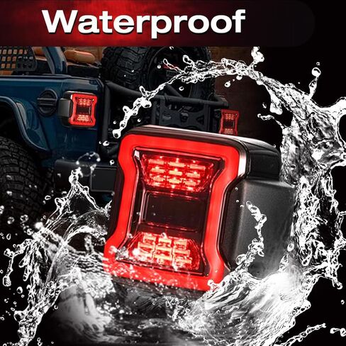 EOMD DOT Approved Smoke Lens LED Tail Lights Compatible with 2018-2025 Jeep Wrangler JL, w/Running Light, Brake Turn Signal Lamp and Reverse Lamps, Pair in Saudi Arabia