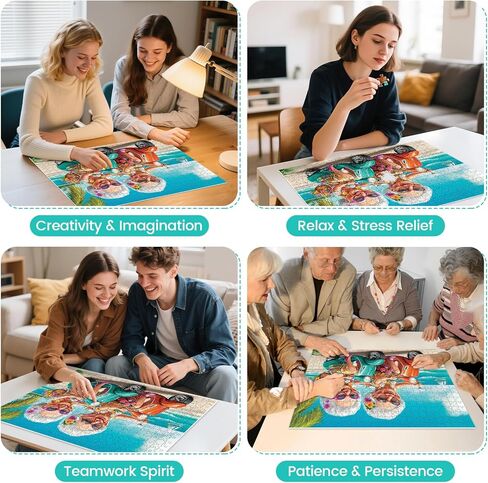 500 Piece Puzzles for Adults,Fun Grandmothers Puzzle for Teens Adult Seniors,Best Friends Beach Cruising Jigsaw Puzzle 500 Pieces,Cartoon Humor Puzzle with Letters on Back,Challenging Family Game Gift in Saudi Arabia