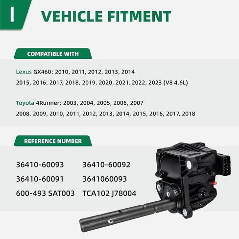 36410-60093 Transfer Case Shift Motor Actuator Assembly 4WD Compatible with Toyota 4Runner 2003-2018 4.0L 4.7L and Lexus GX460 2010-2017 4.6L, Reference 36410-60090, 36410-60091, 36410-60092 in Kuwait