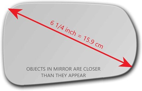 New Replacement Mirror Glass with Full Size Adhesive for 2014-2019 CHEVROLET CORVETTE Passenger Side View Right RH in Kuwait