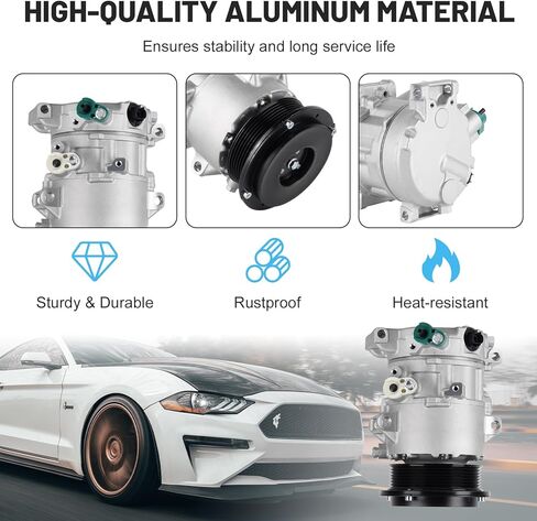 ضاغط تكييف هواء تيار متردد جديد من ILONPA مع قابض ومجموعة مكونات لسيارة Toyota Camry 2007-2009 2.4L (للتصميم الياباني، حتى التصميم الأول 1/09؛ وليس للطراز الهجين)، لـ RAV4 2006-2008، 2.4L فقط in Kuwait