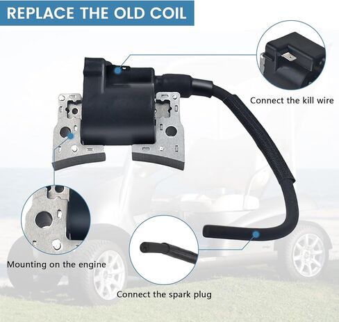 101909201 Ignition Coil Module for Kawasaki FE290D FE350D FE400D GEF00A for Yamaha for Club Car Golf Cart DS 1997-UP Replaces 21171-2207 HGZ-IG-A0004 M126972 in Saudi Arabia