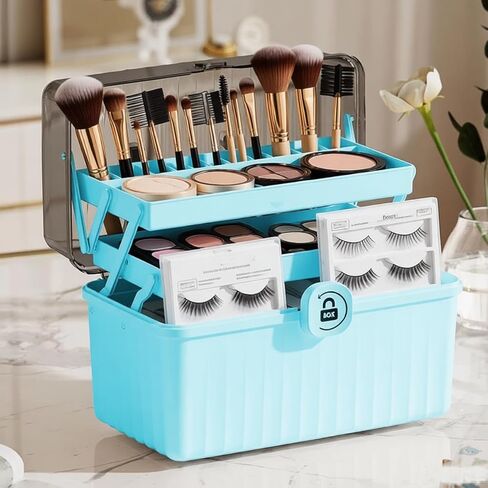 ZLY First Aid Box, 3-Tier First Aid Box Empty, 11.4 Inch Accessory Storage Box with Handle, Craft Box for Storing Accessory First Aid Supplies, Crafts, Sewing Tools, Art Supplies, and Accessories Etc in Saudi Arabia